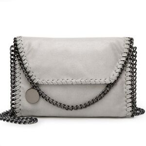 Vintage Faux Suede Crossbody Bag